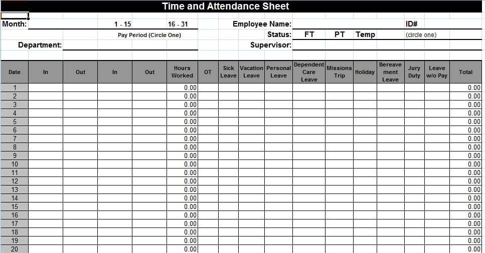 attendance