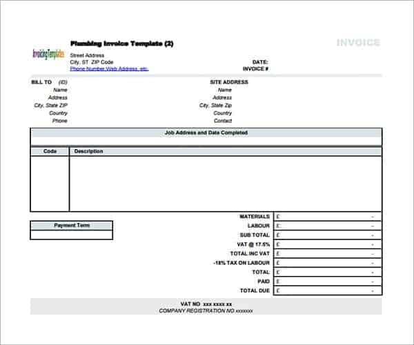 9+ Contractor invoice Templates Word Excel PDF Formats