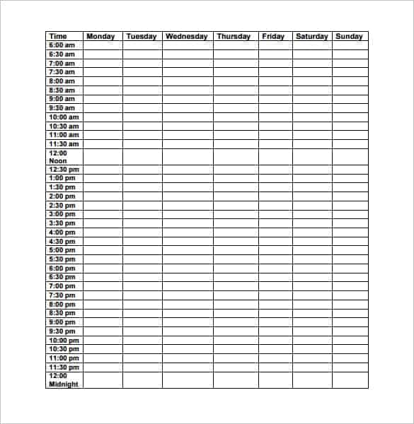 daily schedule iamge 2