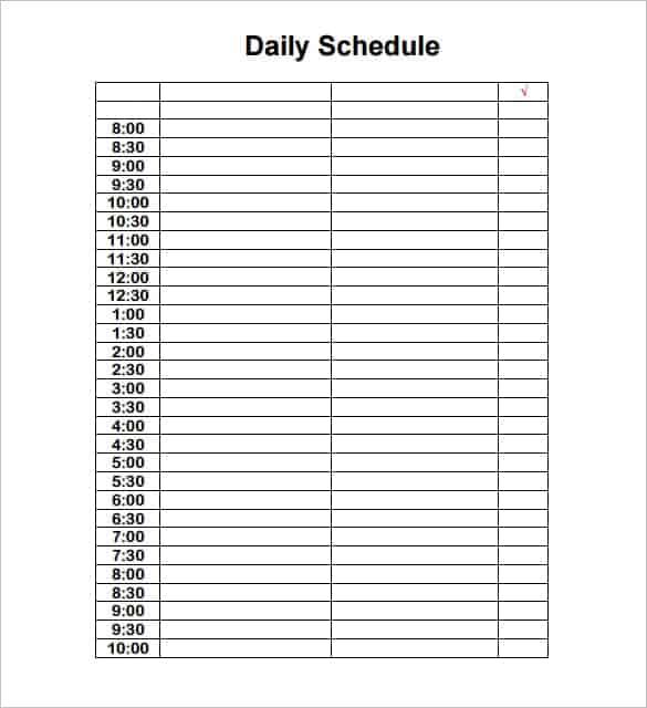 daily schedule iamge 3