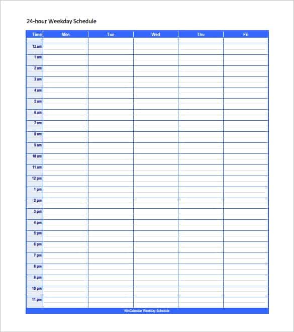 daily work schedule image 1