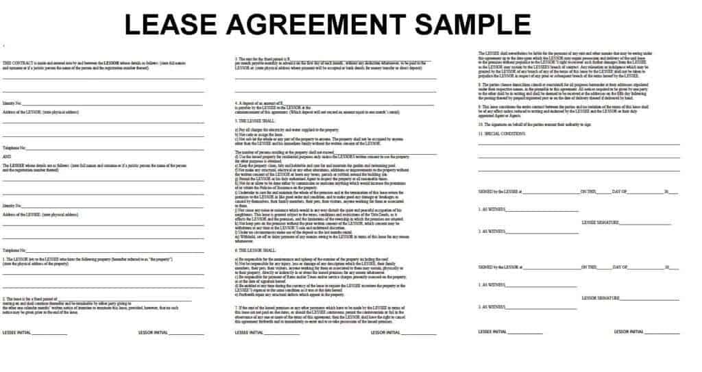 lease agreement template 12