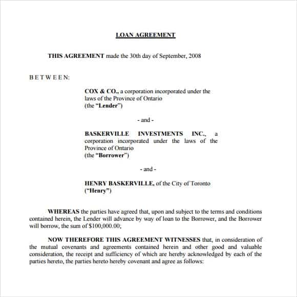loan agreement template 16