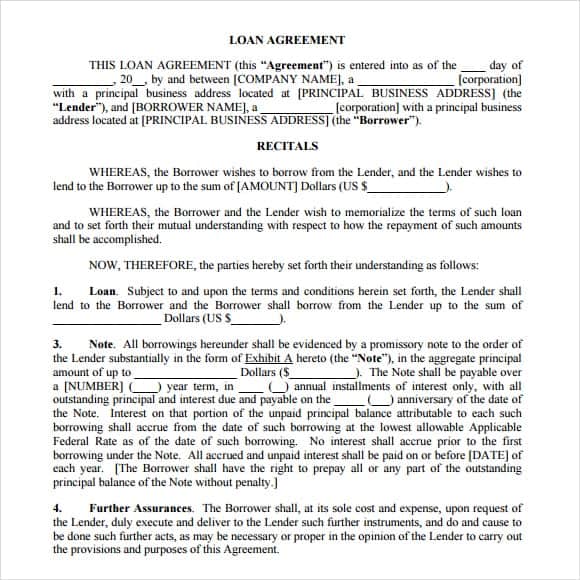 loan agreement template 20