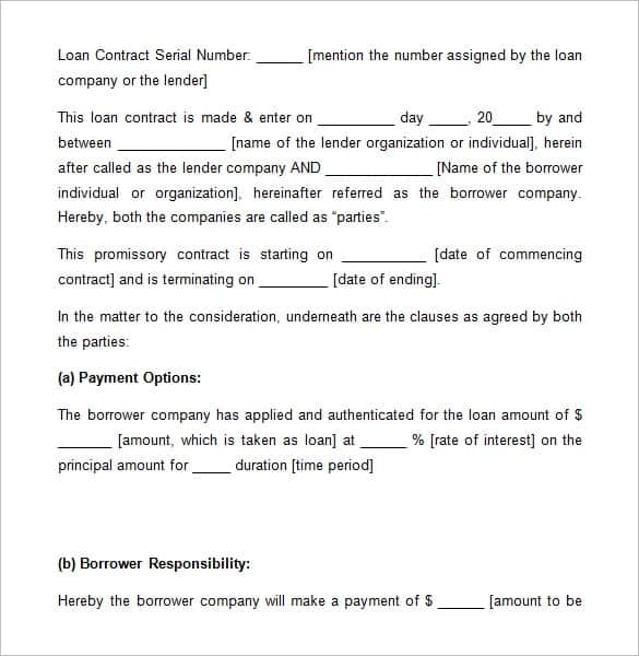 loan agreement template 7
