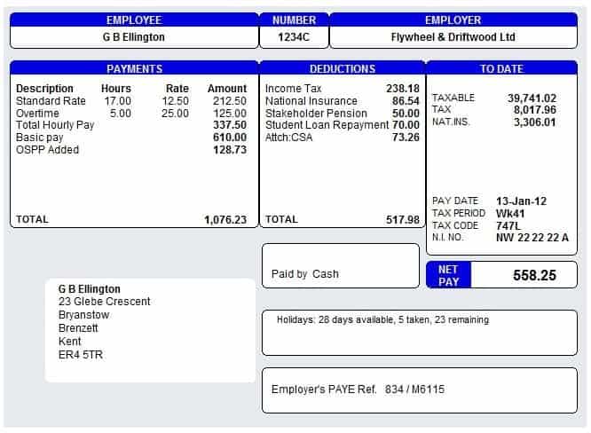 Free Payslip Templates | 21+ Printable Word, Excel & PDF