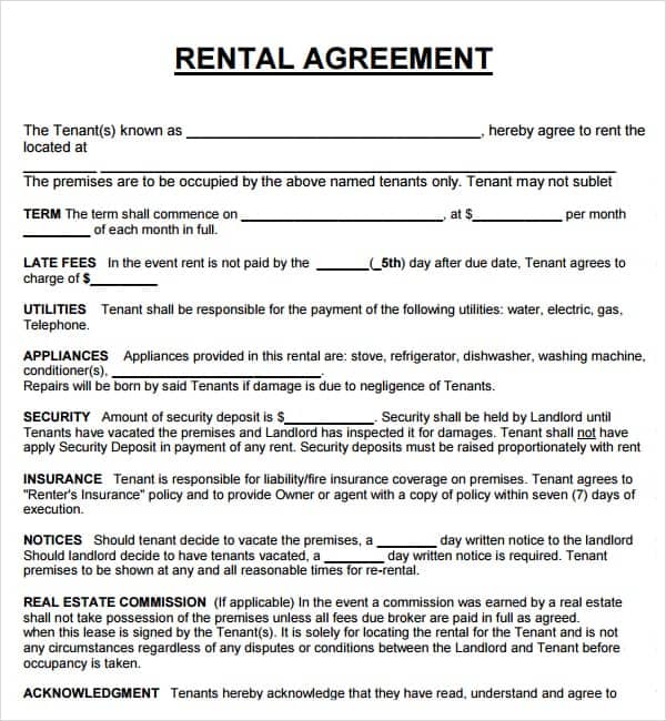 What is the difference between a property lease and a rental agreement?