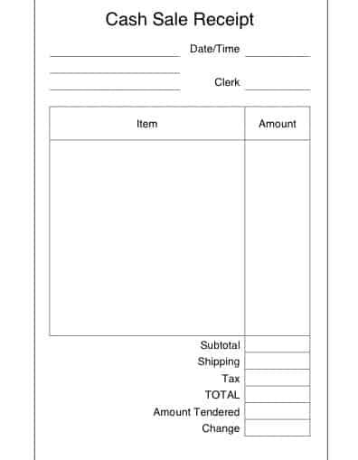 sales receipt template 1
