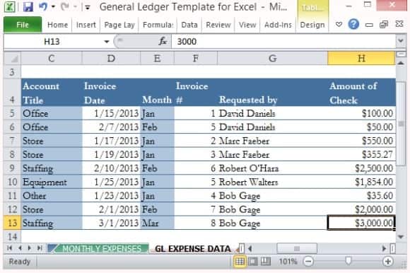 general ledger template 5412