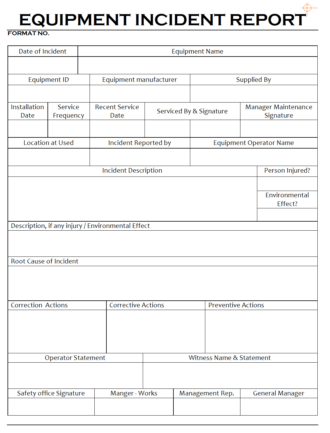 10 Incident Report Templates Word Excel PDF Formats