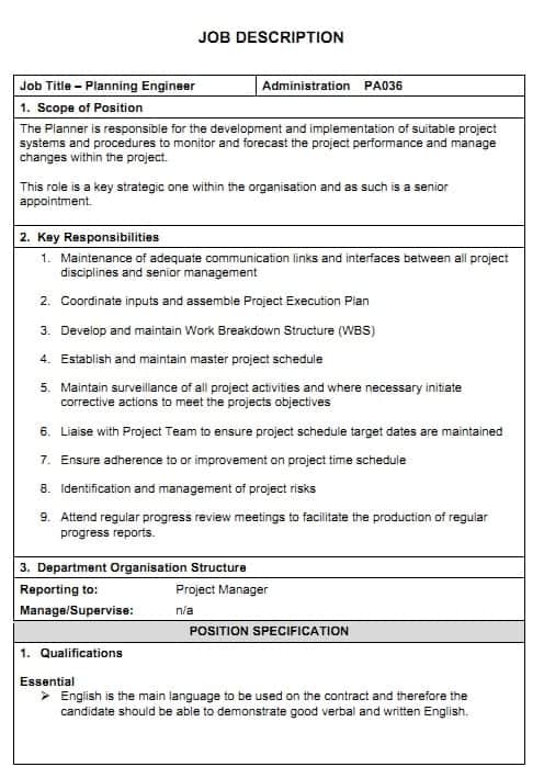 job description template 451