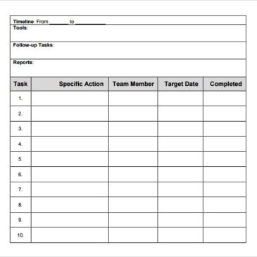 8+ Action plan templates