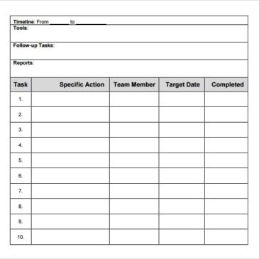 8+ Action plan templates