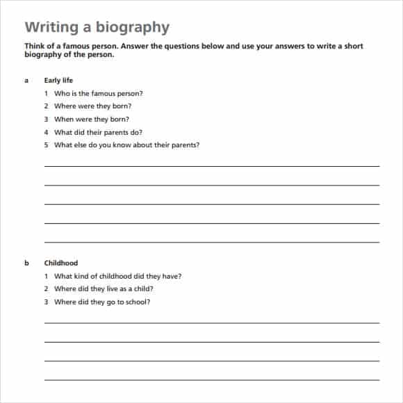 Biography Image Word Templates