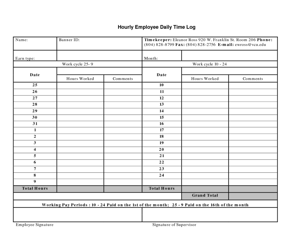 8+ Daily work log templates Word Excel PDF Formats