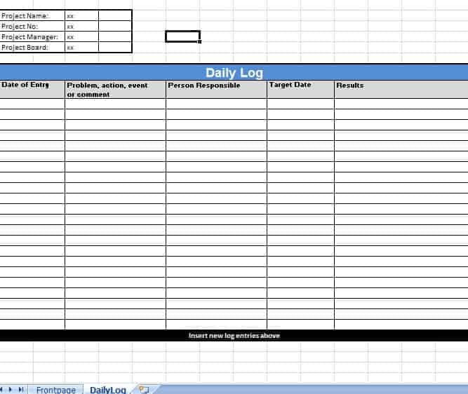 8+ Daily work log templates Word Excel PDF Formats