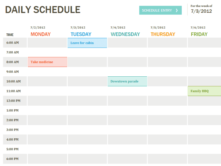 9+ Work Schedule Templates - Word Excel PDF Formats
