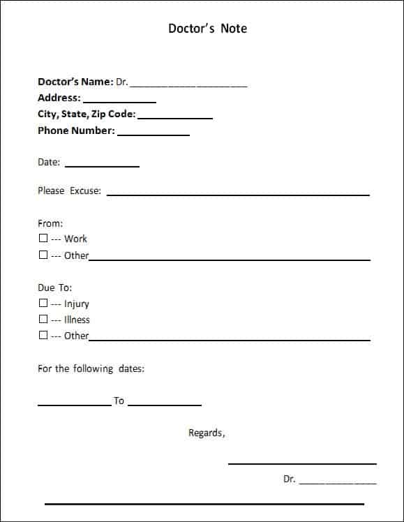 Cvs Minute Clinic Doctors Note Template For Your Needs