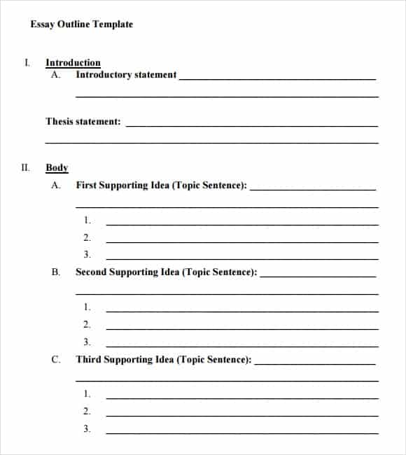 how to essay outline template