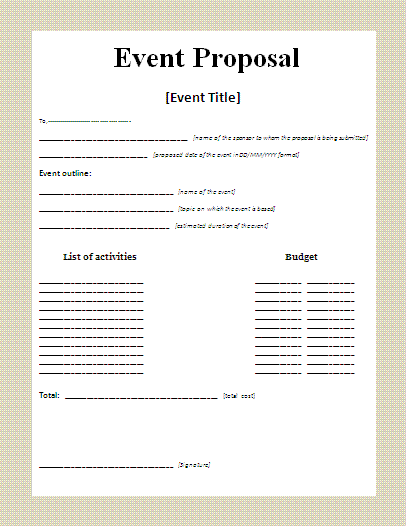 Event Outline Template from www.getwordtemplates.com