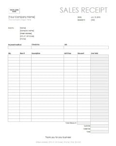 10+ Free Receipt Templates - Word Excel PDF Formats