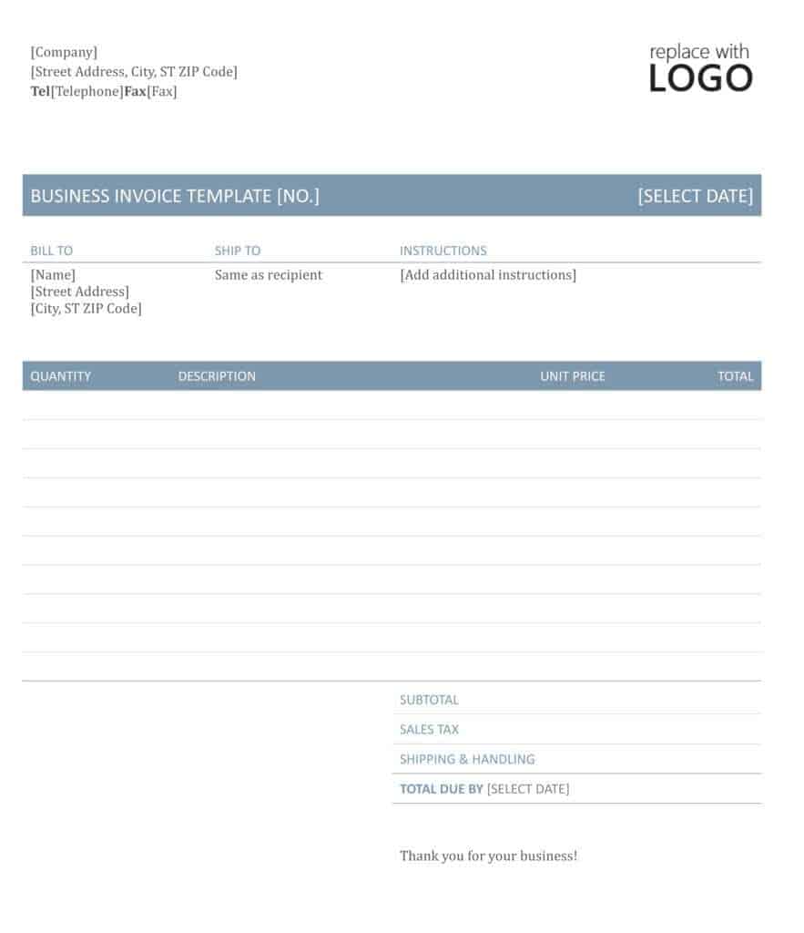 Microsoft Word - business invoice template