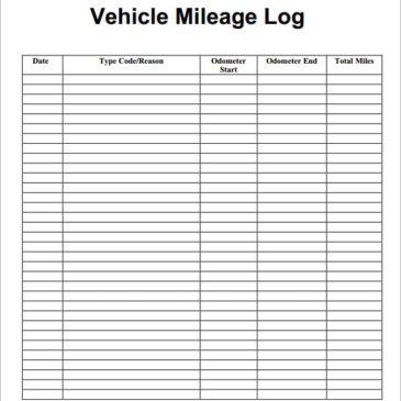 7+ Vehicle mileage log Templates