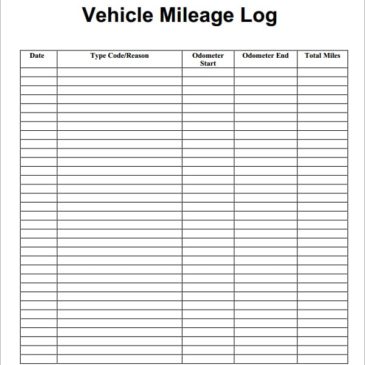 7+ Vehicle mileage log Templates