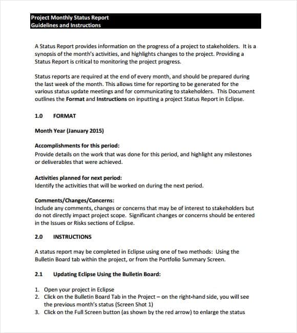 10+ Monthly report format templates Word Excel PDF Formats