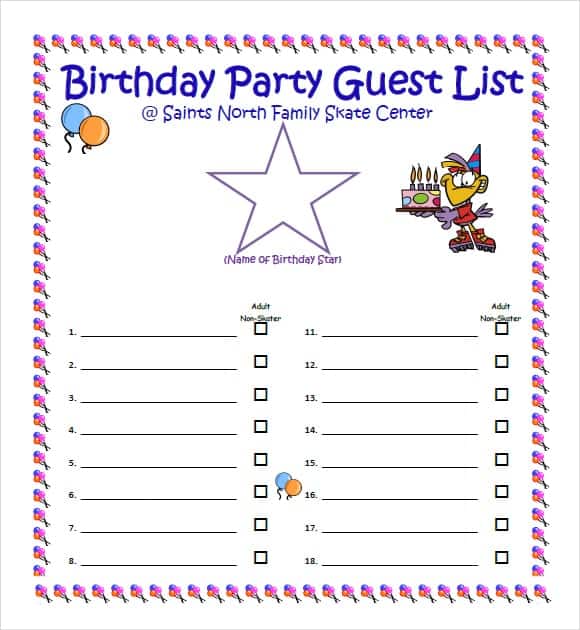 party guest list image 2