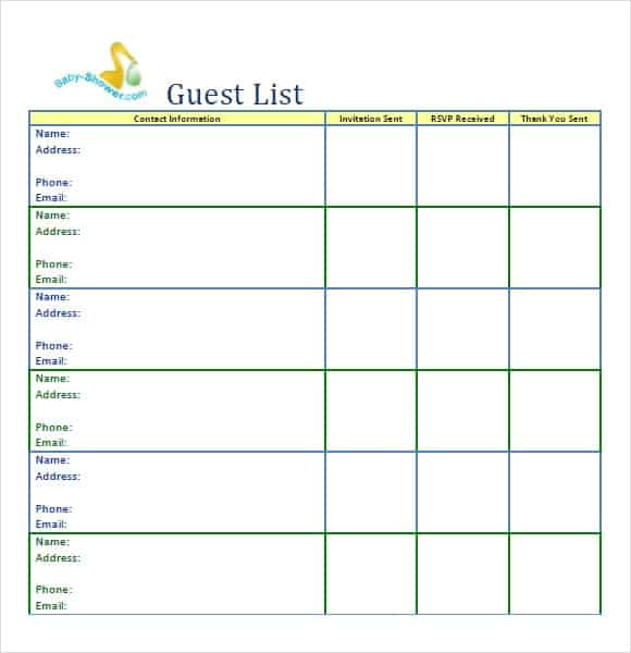 party guest list image 4