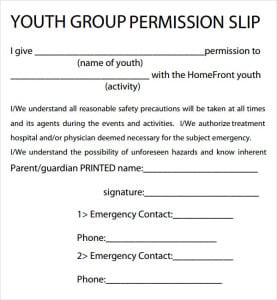11+ Permission Slip Templates - Word Excel PDF Formats