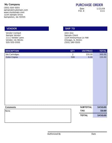 purchase order 2