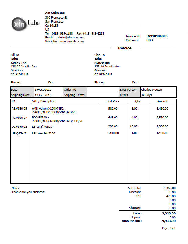 service invoice template image 5
