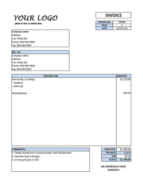 service invoice template image 6