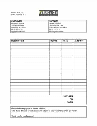 service invoice template image 7