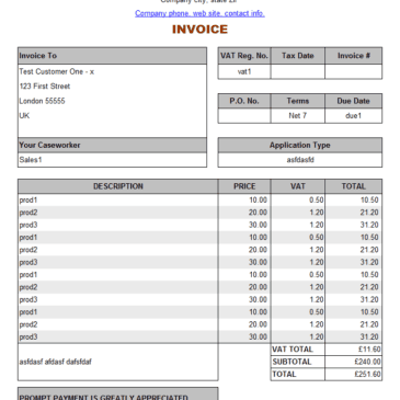 8+ Service Invoice Templates