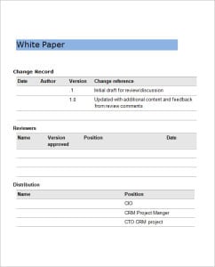 8+ White paper design templates - Word Excel PDF Formats
