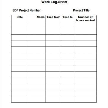 7+ Work log templates