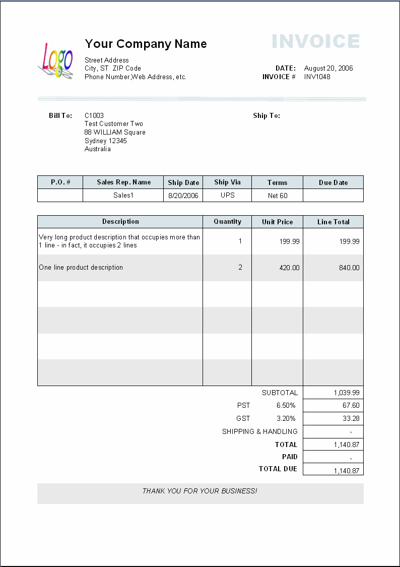 blank invoice template image 10