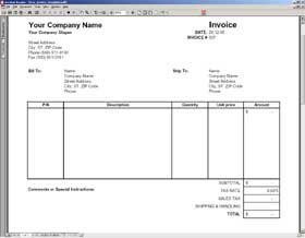 blank invoice template image 3