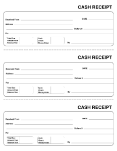 8+ Cash Receipt Templates - Word Excel PDF Formats