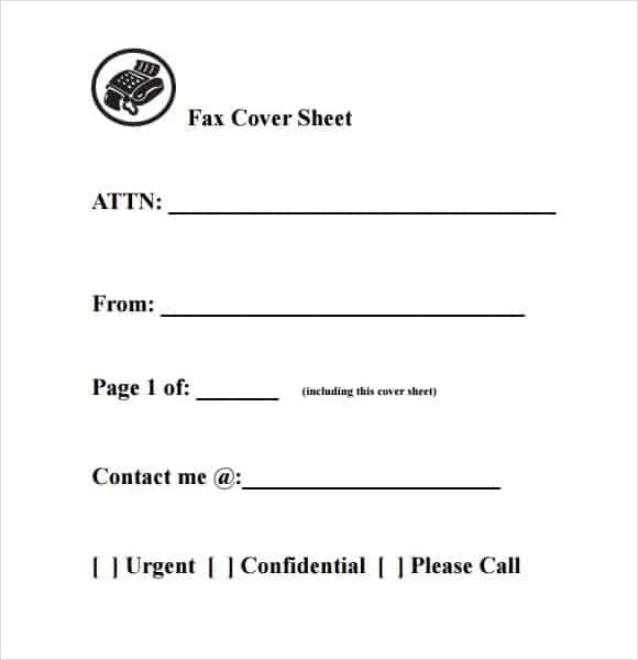 fax cover sheet template 9