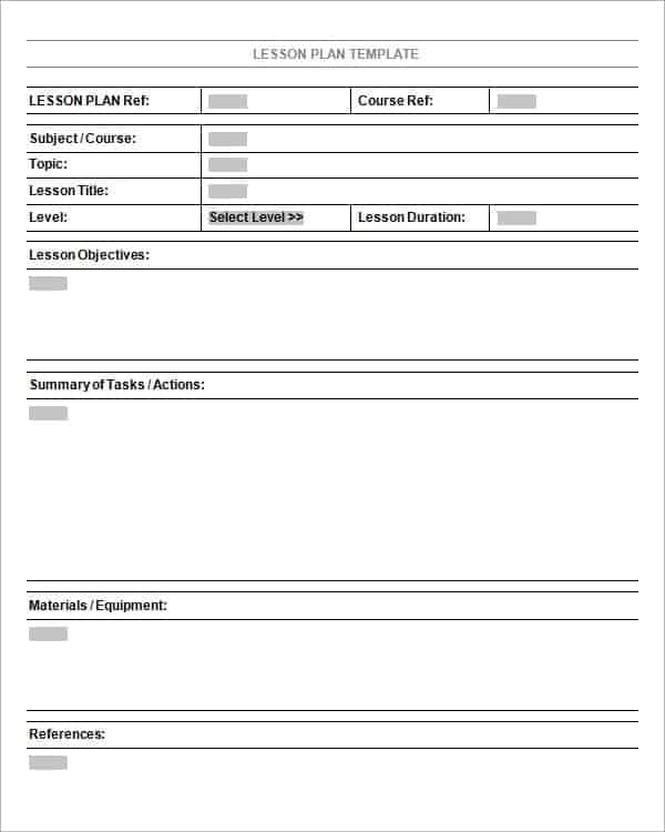 lesson plan template 11