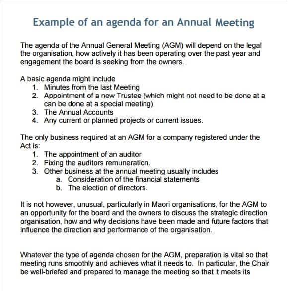 meeting agenda template 14