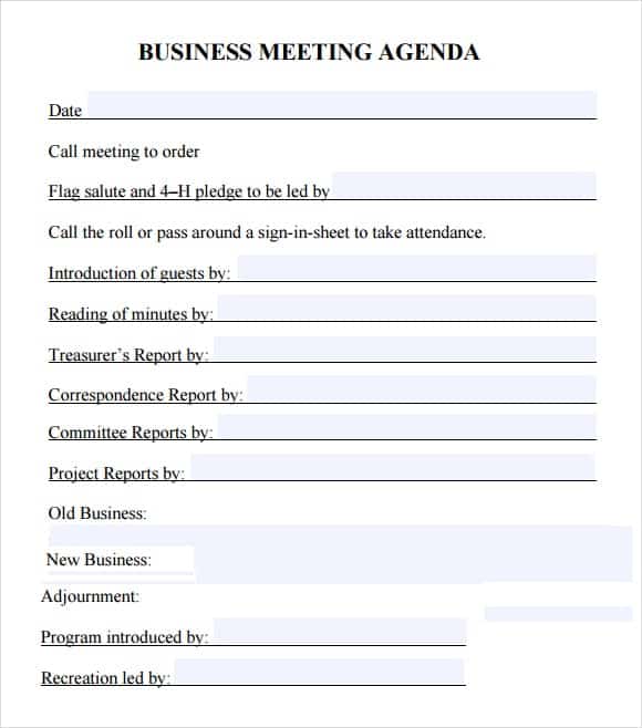 meeting agenda template 15