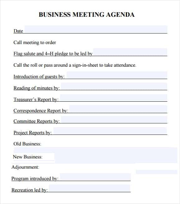 meeting agenda template 15