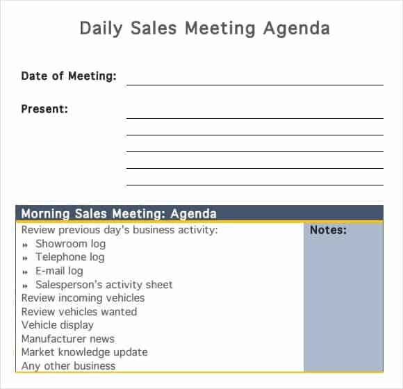 meeting agenda template 4