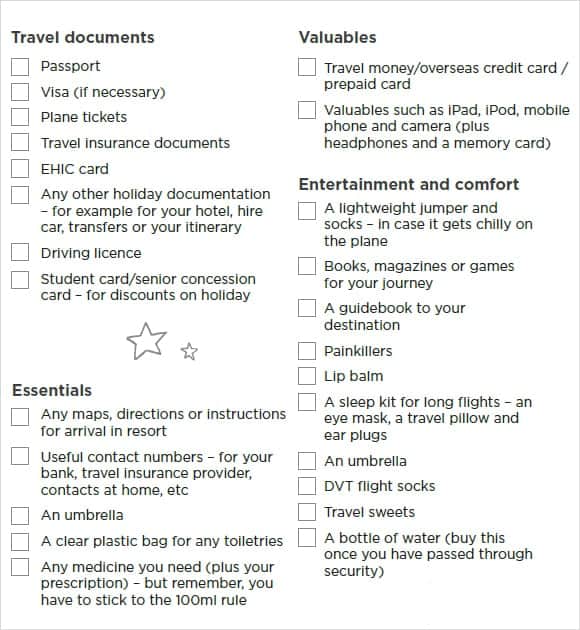 packing list template image 13