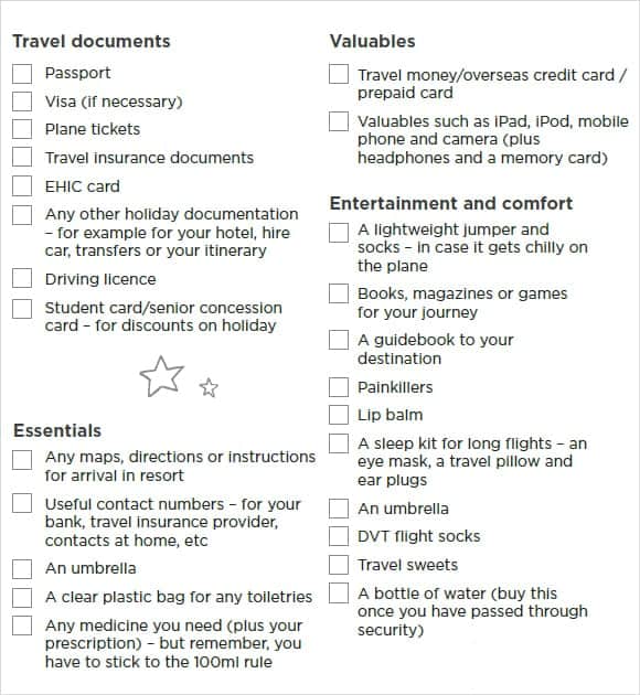 packing list template image 13